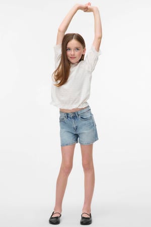 denim loose short light blue denim