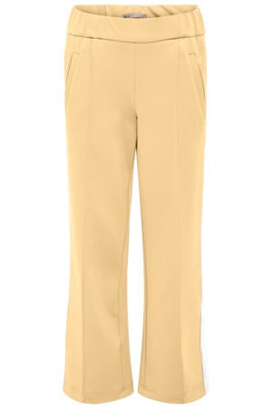 wide leg casual broek lichtgeel