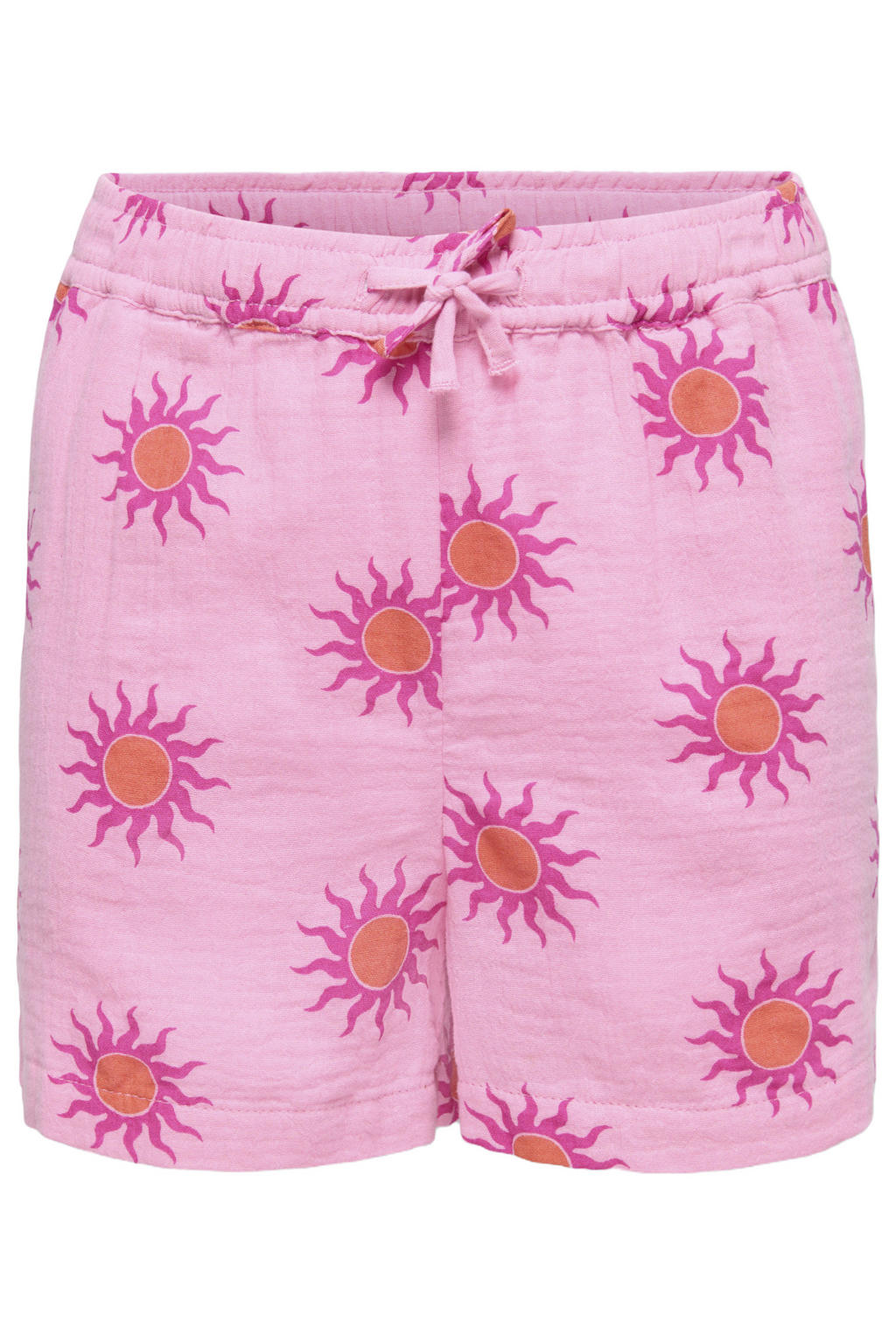 Roze meisjes KIDS ONLY GIRL regular casual short van katoen met elastische tailleband met koord