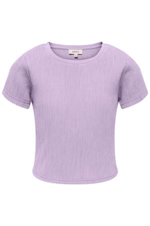 T-shirt met textuur lila