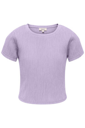 T-shirt met textuur lila