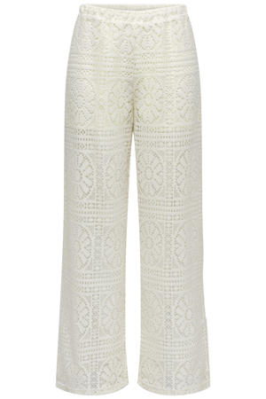 casual broek gehaakt ecru