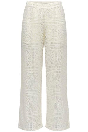 casual broek gehaakt ecru