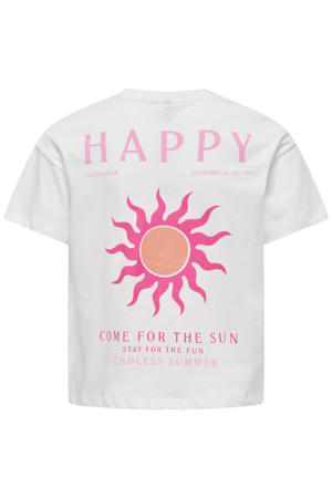 T-shirt met backprint wit