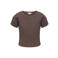 KIDS ONLY GIRL T-shirt met textuur donkerbruin