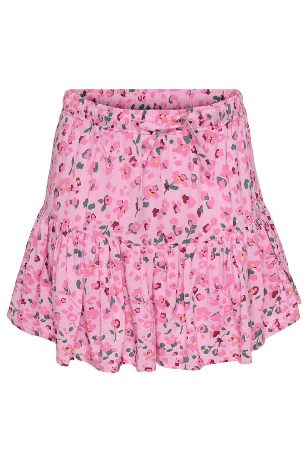 Roze, groen en donkerrode meisjes KIDS ONLY GIRL skort gemaakt van viscose en met elastische tailleband met koord