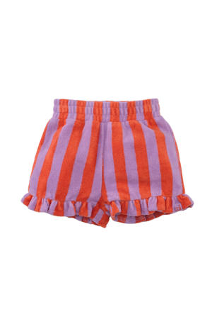 badstof korte broek Guusje lila/oranje