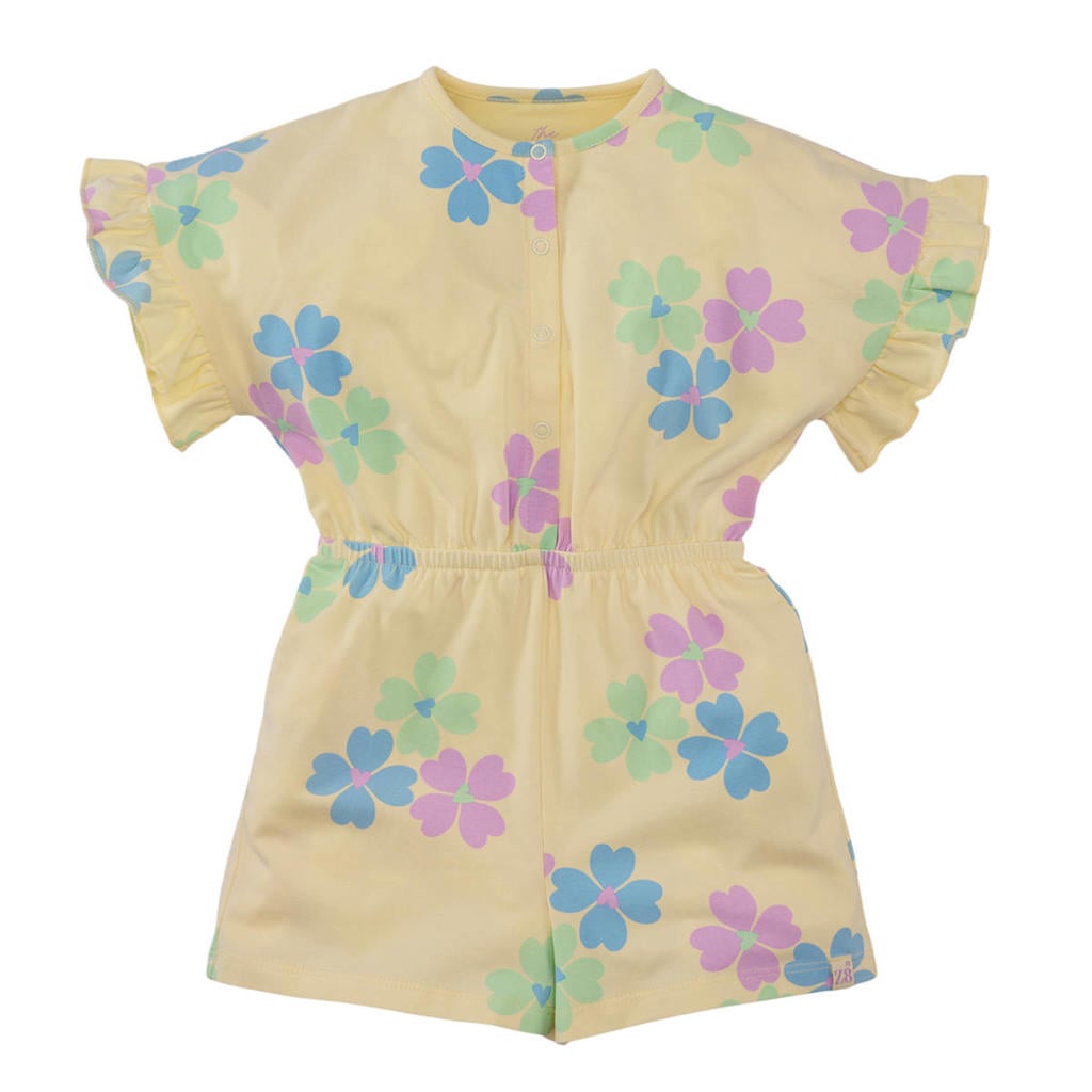 Z8 mini playsuit Veda lichtgeel/lila/blauw