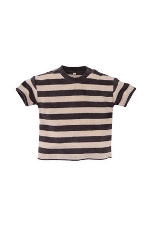 badstof T-shirt Joppe bruin/beige