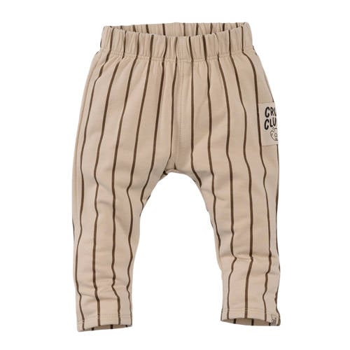 Z8 newborn babybroek Mylo met streepprint beige/bruin afbeelding