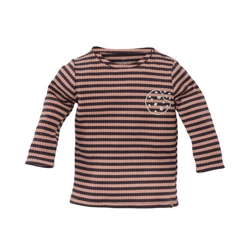 Z8 newborn longsleeve Younes donkerbruin/beige afbeelding