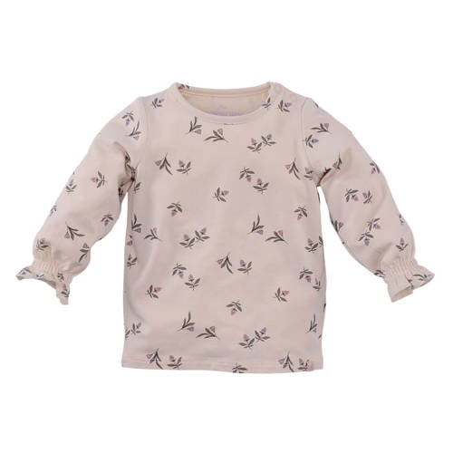 Z8 newborn longsleeve Tala met bloemeprint beige/roze afbeelding