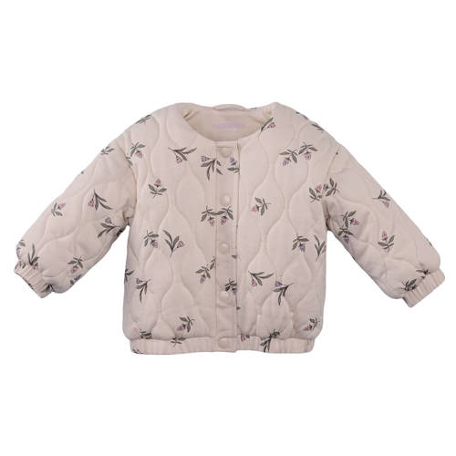 Z8 newborn zomerjas Duha met bloemenprint beige/roze afbeelding