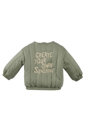 zomerjas Freek met backprint groen
