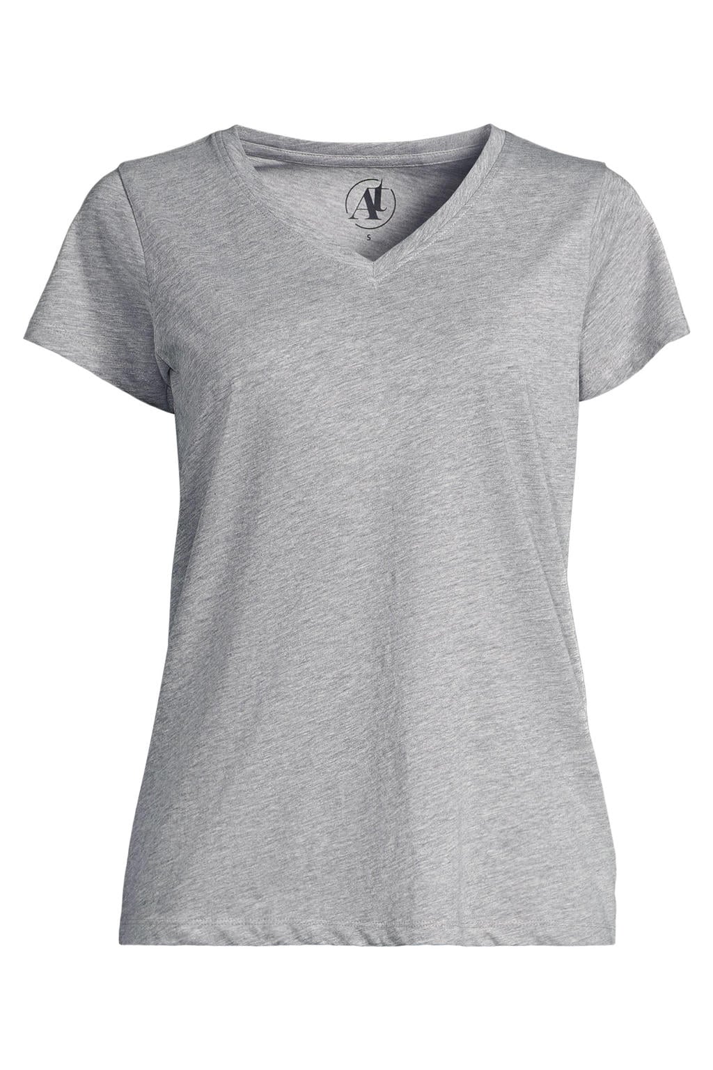 Anytime T-shirt met V hals grijs