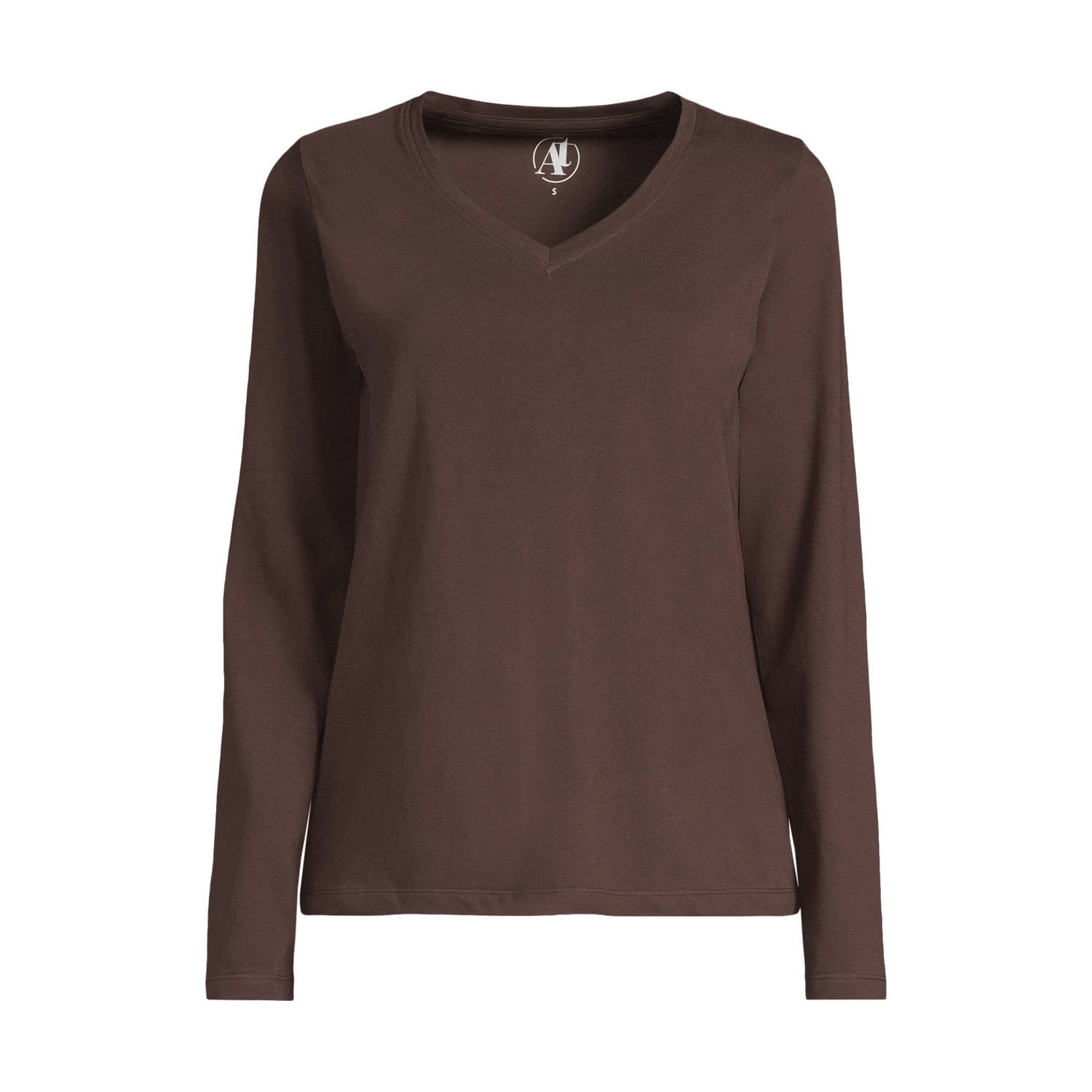 Anytime longsleeve V-hals bruin