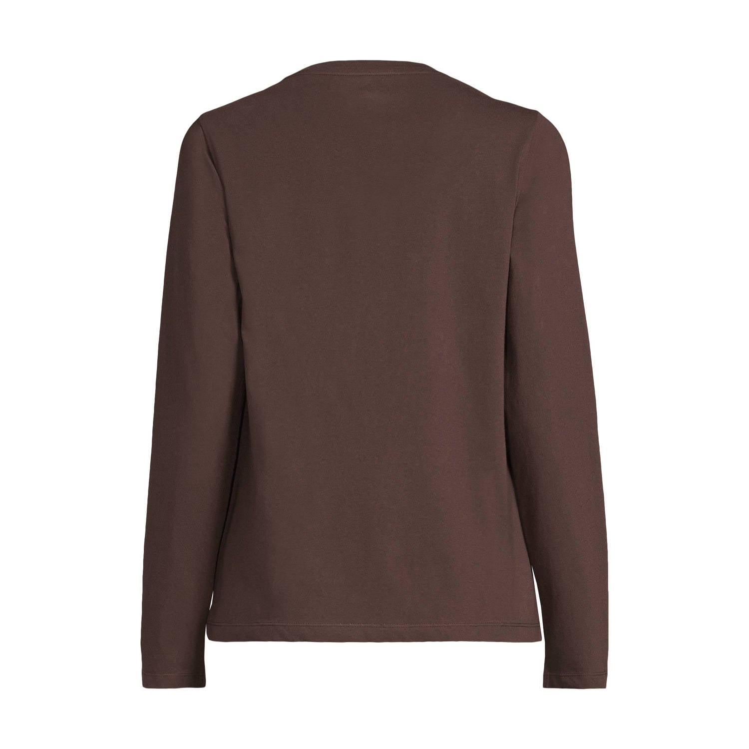 Anytime longsleeve V-hals bruin