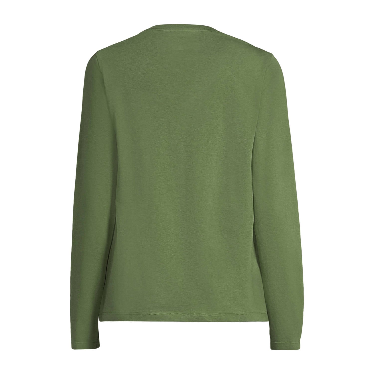 Anytime longsleeve V-hals olijfgroen