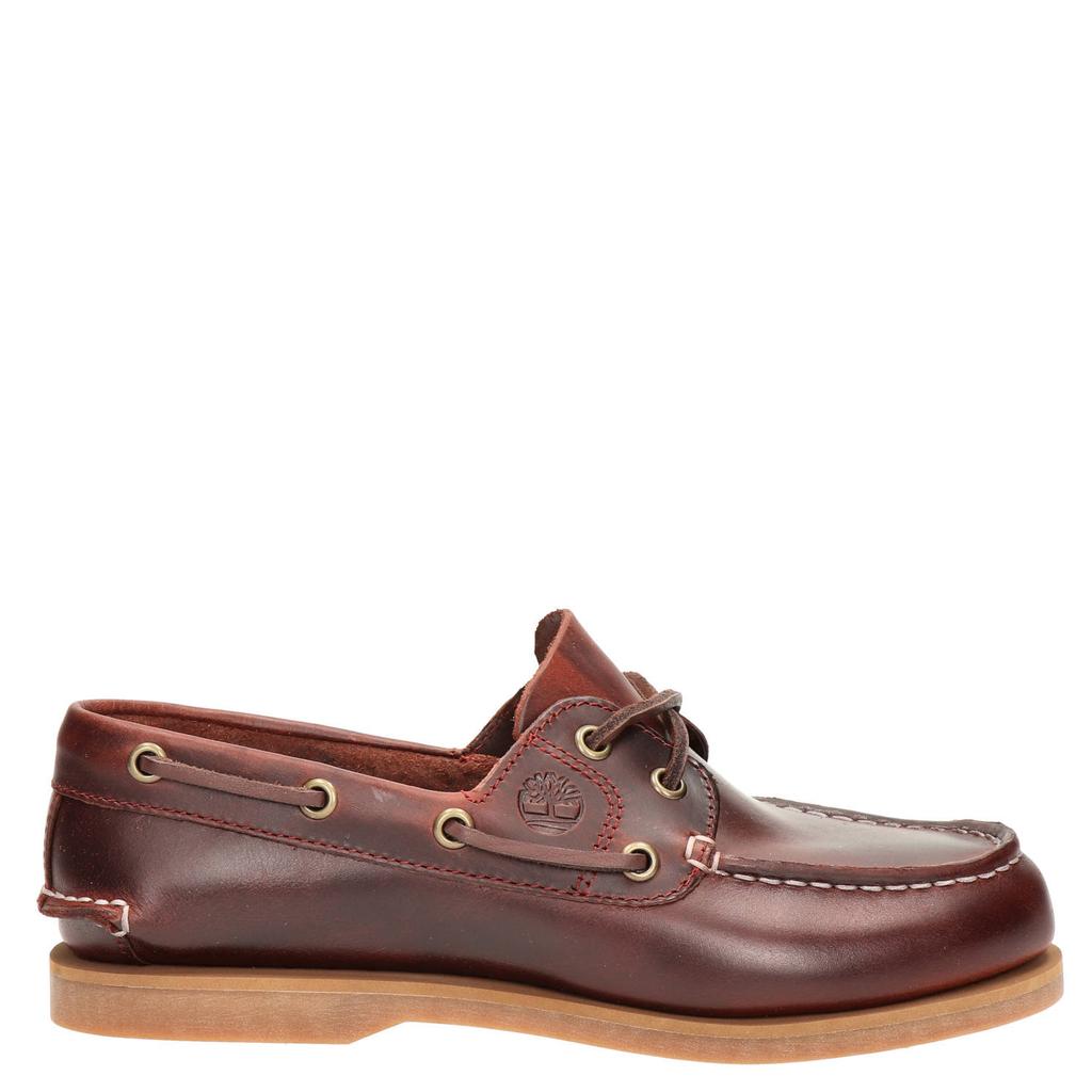Bordeaux dames Timberland Classic Boat leren bootschoenen met veters