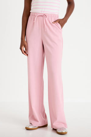 high waist broek lichtroze