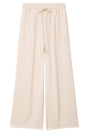 wide leg high waist casual broek