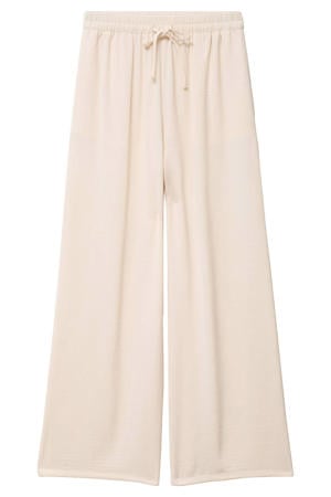 wide leg high waist casual broek