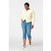 MS Mode high waist skinny fit capri jeans medium blue denim