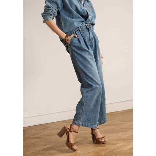 Manfield suède sandalettes bruin