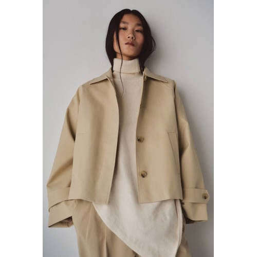Mango trenchcoat beige afbeelding