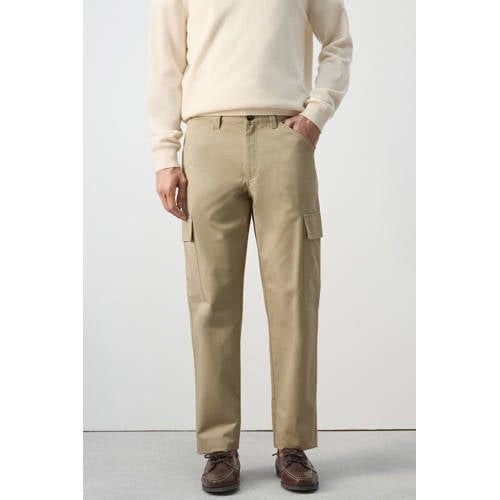 Mango Man regular cargobroek beige afbeelding