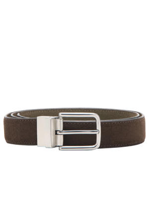 suede riem bruin