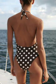 thumbnail: Mango halter badpak bruin/wit