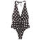 Mango halter badpak bruin/wit