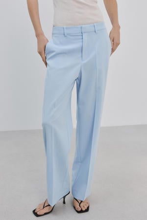slim regular waist broek lichtblauw