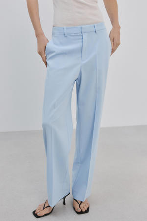 slim regular waist broek lichtblauw