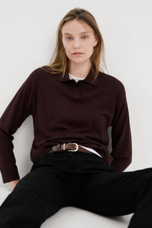 pullover donkerrood