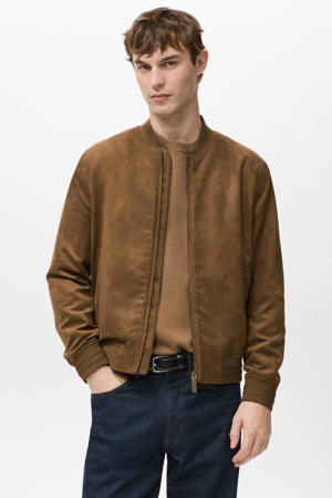 suede bomberjack bruin