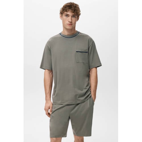 Mango Man shortama olijfgroen afbeelding