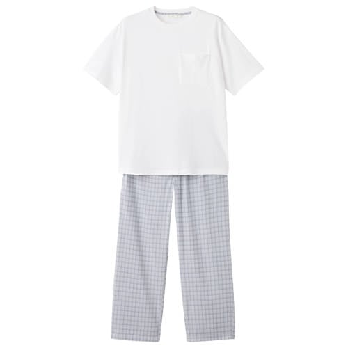 Mango Man pyjama wit/blauw afbeelding