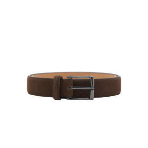 suede riem bruin