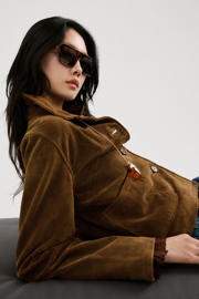 thumbnail: Mango suède jas bruin