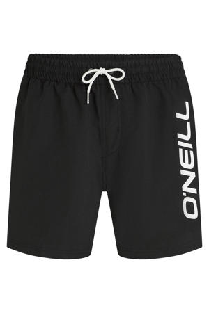 zwemshort Logo 16" zwart