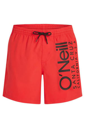 zwemshort Cali 16" met logo rood