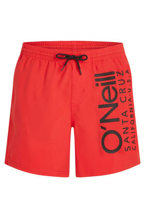 zwemshort Cali 16" met logo rood