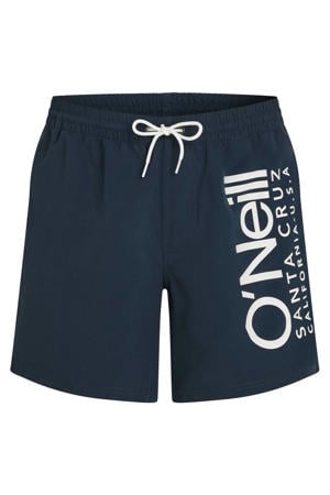 zwemshort Cali 16" met logo donkerblauw