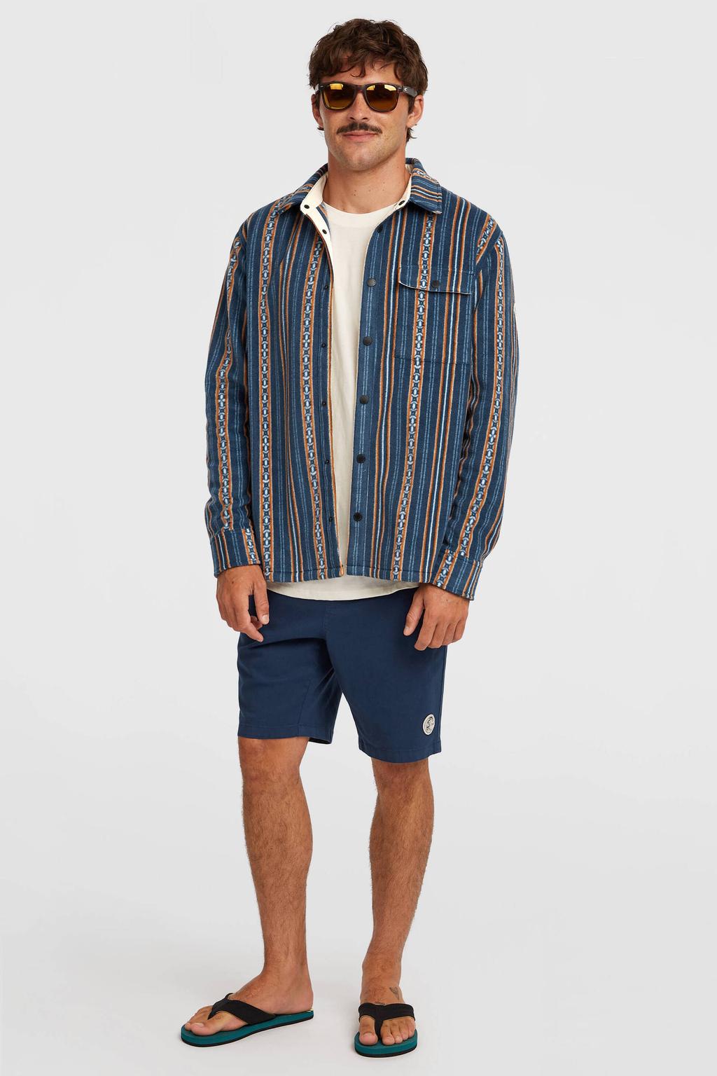 Donkerblauwe heren O'Neill short van katoen met regular fit, draaisluiting en effen