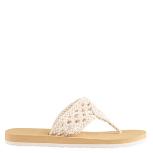 Ditsy teenslippers ecru