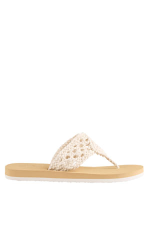 Ditsy teenslippers ecru