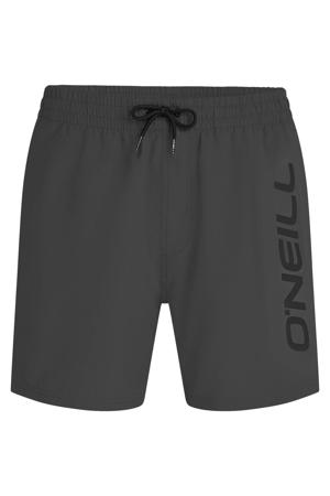 zwemshort Logo 16" donkergrijs