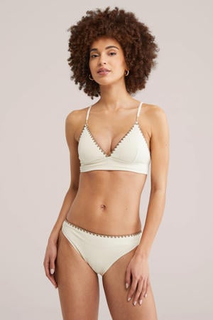bikinibroekje met textuur ecru